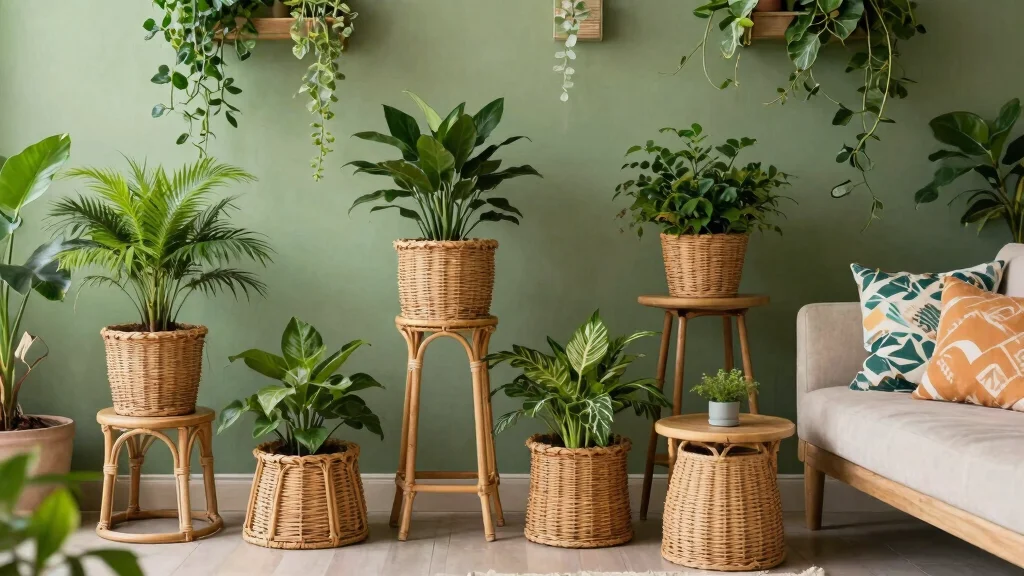 10 Natural Wicker Plant Stand Ideas for a Boho Vibe