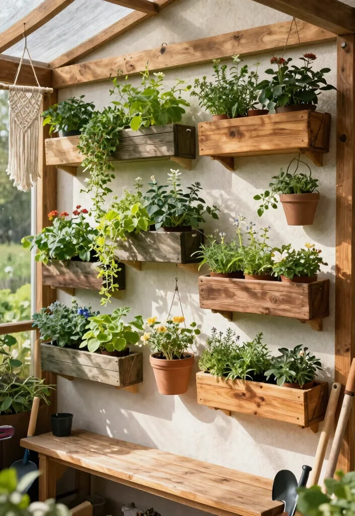 13 Functional Garden Potting Shed Ideas Plant Lovers Only 1. Vertical Hanging Planters 0