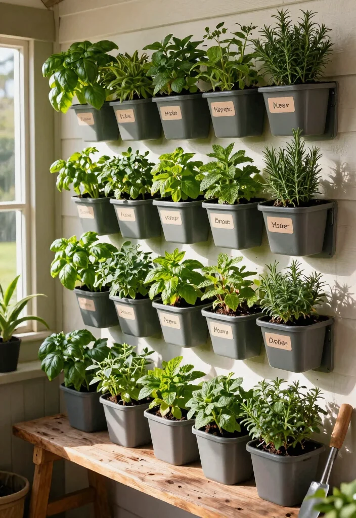 13 Functional Garden Potting Shed Ideas Plant Lovers Only 4. Herb Wall Garden 0