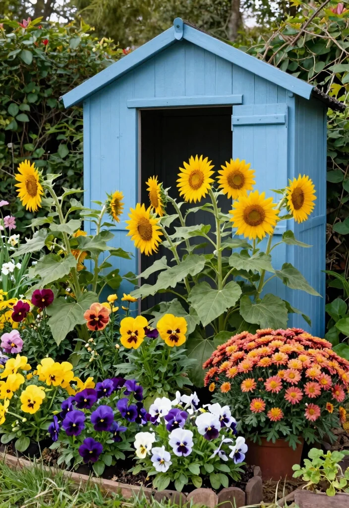 13 Vibrant Flower Garden Shed Ideas for Every Season 36 13 Vibrant Flower Garden Shed Ideas for Every Season 6. Seasonal Flower Rotation 0
