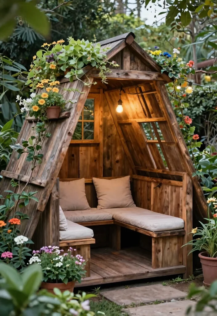 9 Space Saving Lean To Garden Shed Ideas for Small Yards 7. Shed with Integrated Seating 0