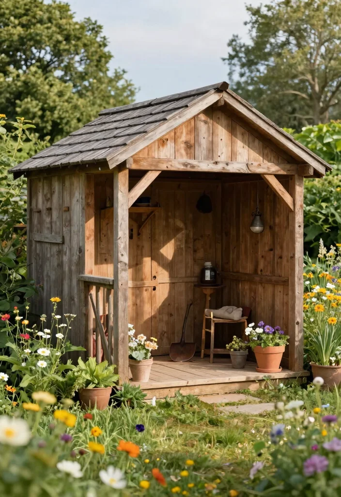 9 Space Saving Lean To Garden Shed Ideas for Small Yards 8. Rustic Lean To Shed 0