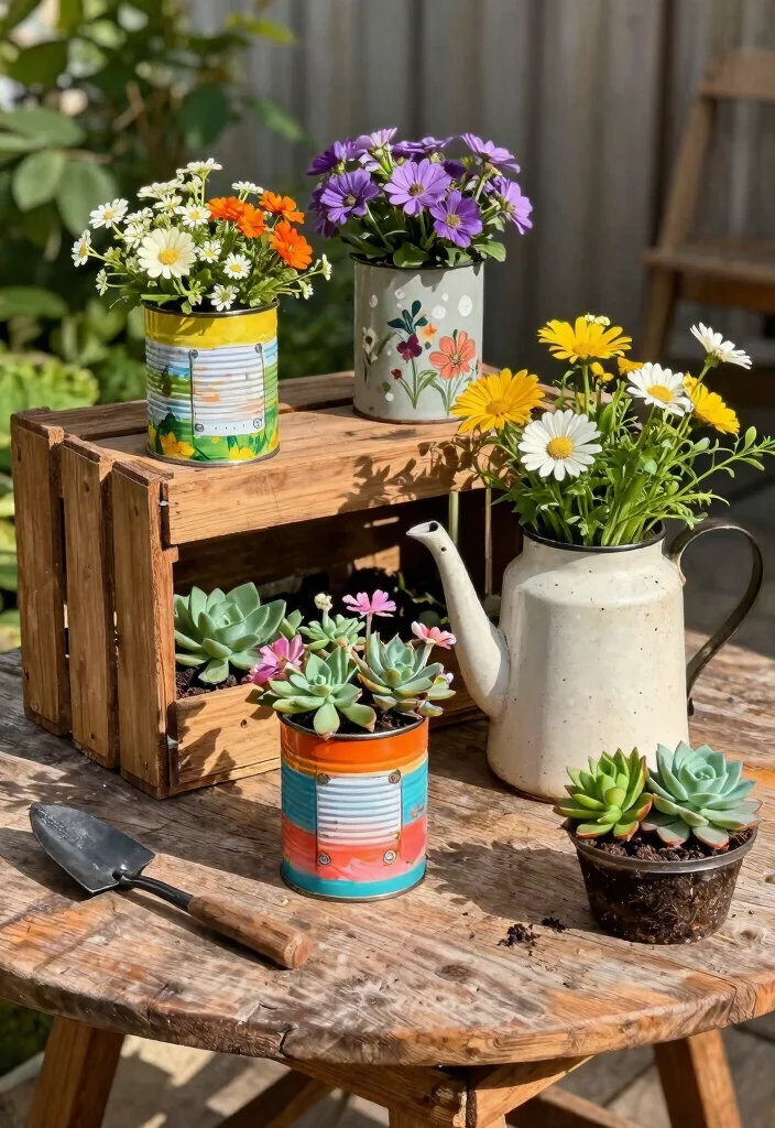 10 Beautiful Outdoor Planter Ideas Patio Lovers Want 4. Repurposed Containers 0