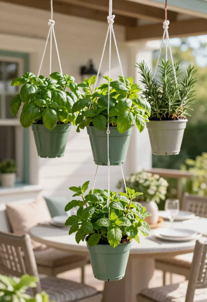 10 Beautiful Outdoor Planter Ideas Patio Lovers Want 7. Hanging Herb Gardens 0