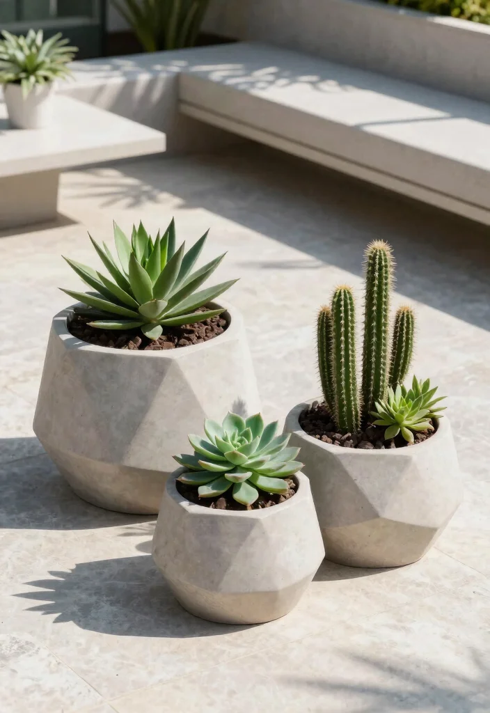 10 Beautiful Outdoor Planter Ideas Patio Lovers Want 9. Modern Minimalist Planters 0
