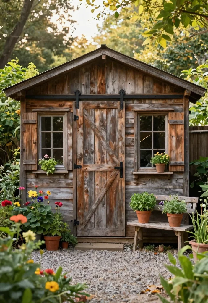 10 Best Garden Shed Exterior Ideas for Instant Curb Appeal 1. Rustic Charm with Natural Wood 0