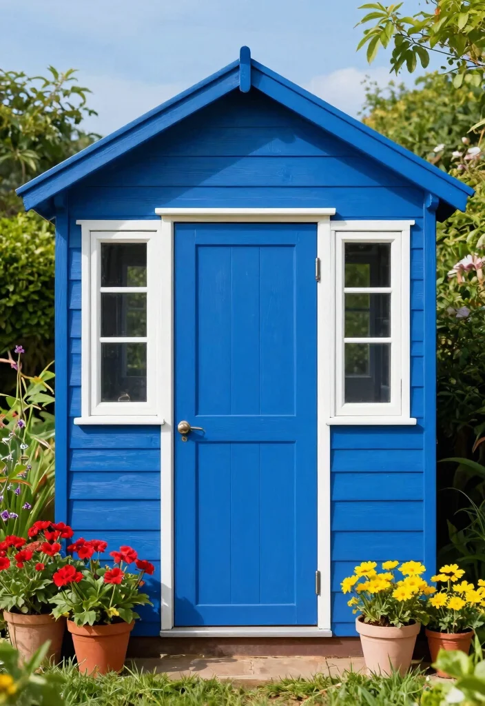10 Best Garden Shed Exterior Ideas for Instant Curb Appeal 2. Bright and Bold Colors 0
