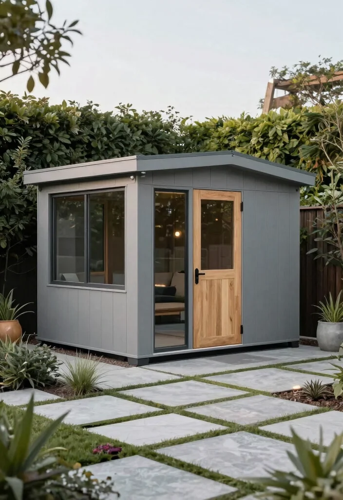10 Best Garden Shed Exterior Ideas for Instant Curb Appeal 4. Modern Minimalism 0