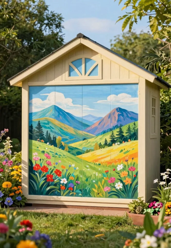 10 Best Garden Shed Exterior Ideas for Instant Curb Appeal 5. Artistic Touch with Murals 0