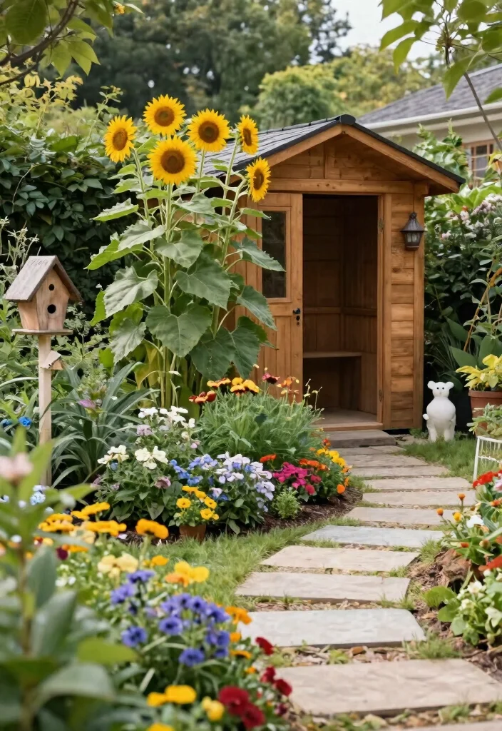 10 Best Garden Shed Exterior Ideas for Instant Curb Appeal 7. Thoughtful Shed Landscaping 0