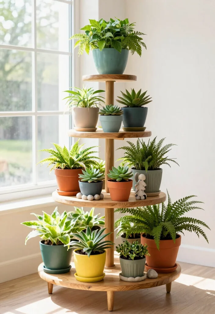 10 Best Plant Stand Display Concepts for a Greenhouse Look 1. Tiered Plant Stands for Maximum Impact 0