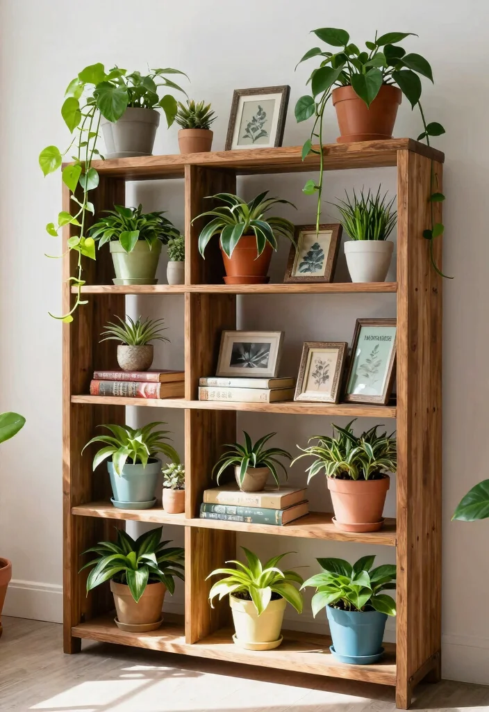 10 Best Plant Stand Display Concepts for a Greenhouse Look 6. Repurposed Furniture for Unique Displays 0