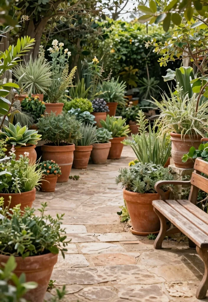 10 Chic French Plant Stand Ideas for Your Garden 6. Charming Terracotta Stands 0