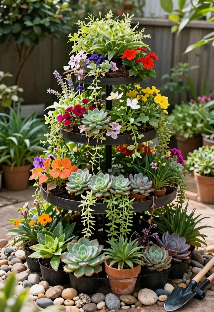 10 Chic French Plant Stand Ideas for Your Garden 7. Multi Tiered Plant Stands 0