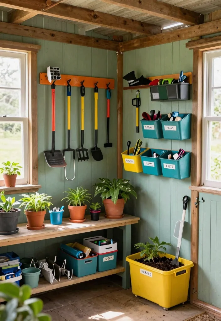 10 Clever Garden Shed Transformation Ideas to Repurpose Space 5. Garden Tool Haven A Creative Storage Solution 0