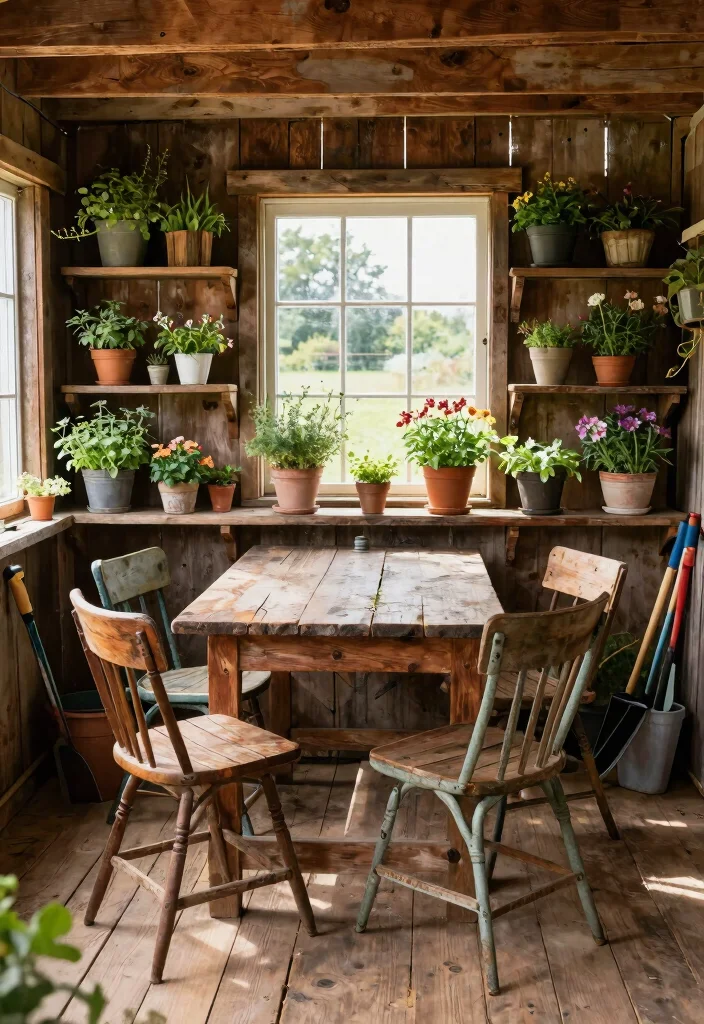 10 Creative Garden Shed Ideas Interior Designs Must See 1. Rustic Charm with Reclaimed Wood 0