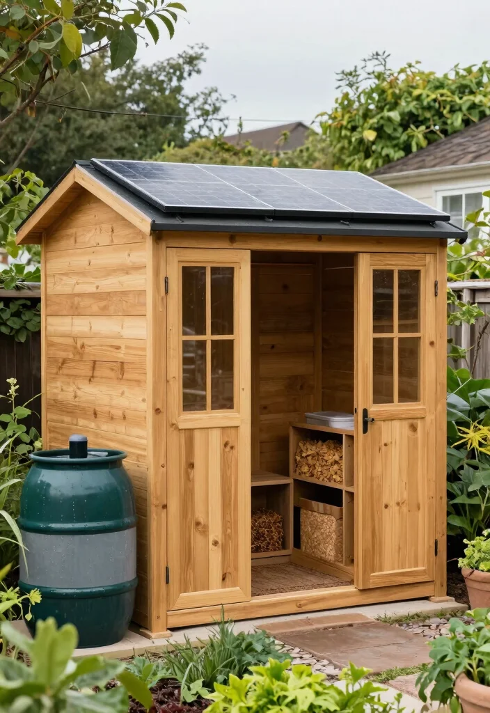 10 Creative Garden Shed Ideas Interior Designs Must See 10. Eco Conscious Shed Sustainable Practices 0