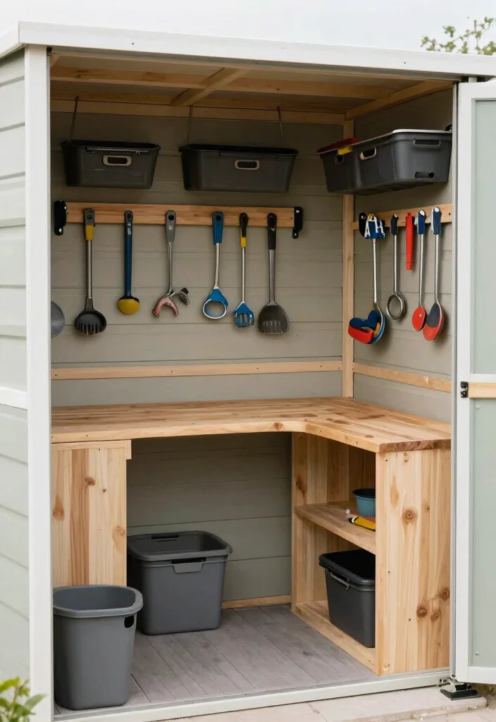 10 Creative Garden Shed Ideas Interior Designs Must See 9. Space Saving Solutions for Small Sheds 0