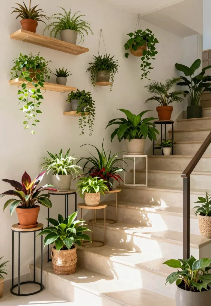 10 Creative Staircase Plant Stand Ideas for Decor Conclusion 0