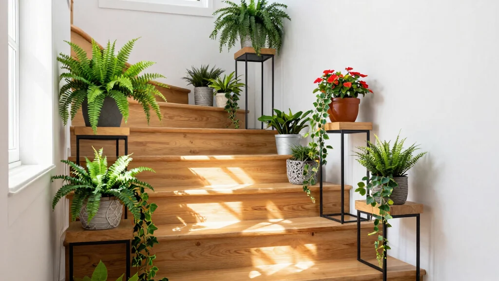 10 Creative Staircase Plant Stand Ideas for Decor