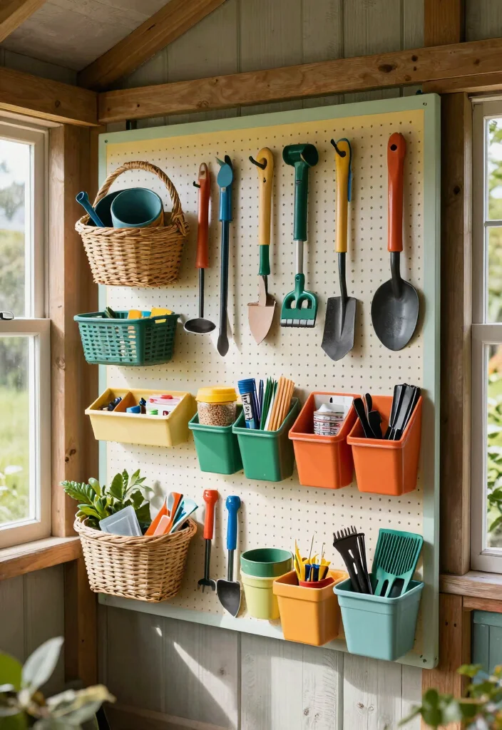 10 Durable Garden Shed Shelving Ideas for Maximum Storage 6. Pegboard Storage Solutions 0