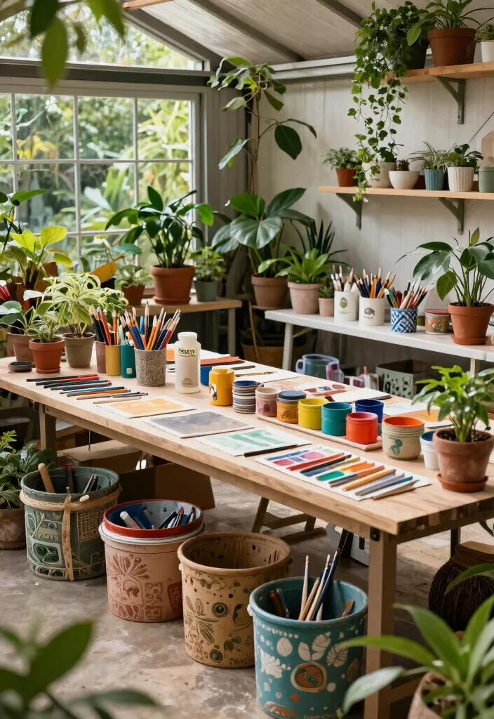 10 Empowering Garden Shed Ideas for Women and Creatives 10. Eco Friendly Art Studio 0