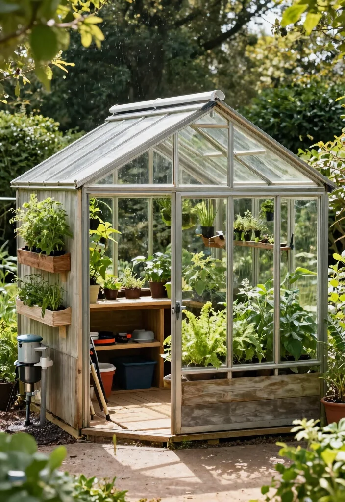 10 Empowering Garden Shed Ideas for Women and Creatives 6. Greenhouse Shed Combo 0