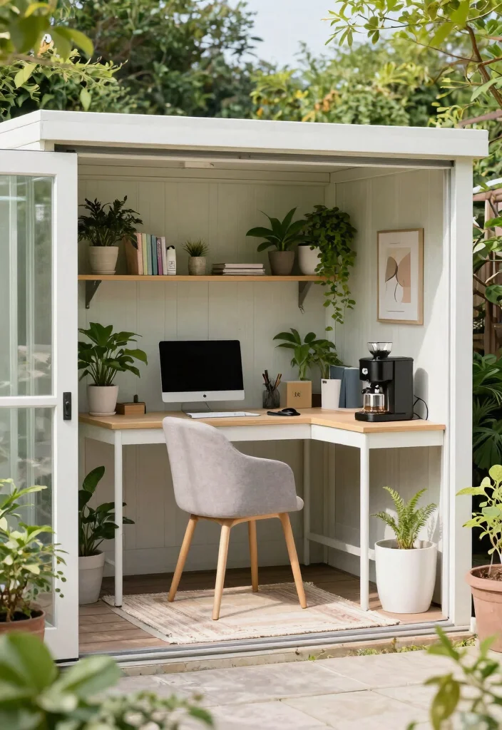 10 Empowering Garden Shed Ideas for Women and Creatives 7. Outdoor Workspace 0