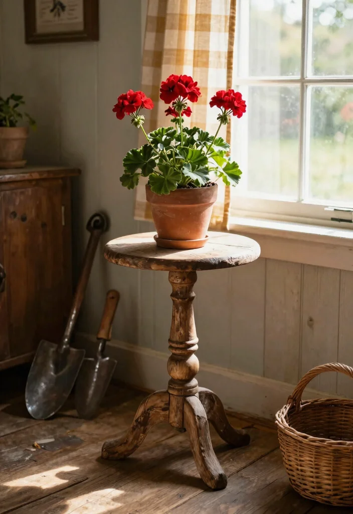 10 Grand Pedestal Plant Stand Ideas for Focal Points 6. Rustic Farmhouse Style Stand 0