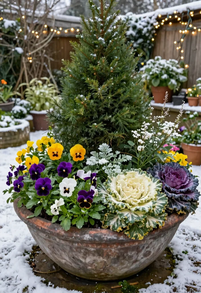 10 Lush Winter Outdoor Planter Ideas Evergreen Focus 7. Seasonal Mixed Arrangements 0