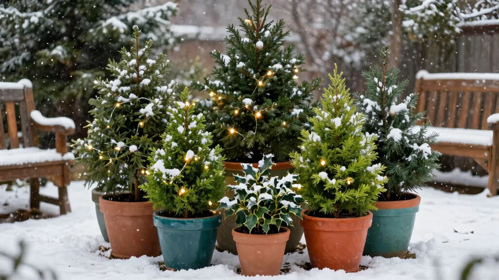 10 Lush Winter Outdoor Planter Ideas: Evergreen Focus