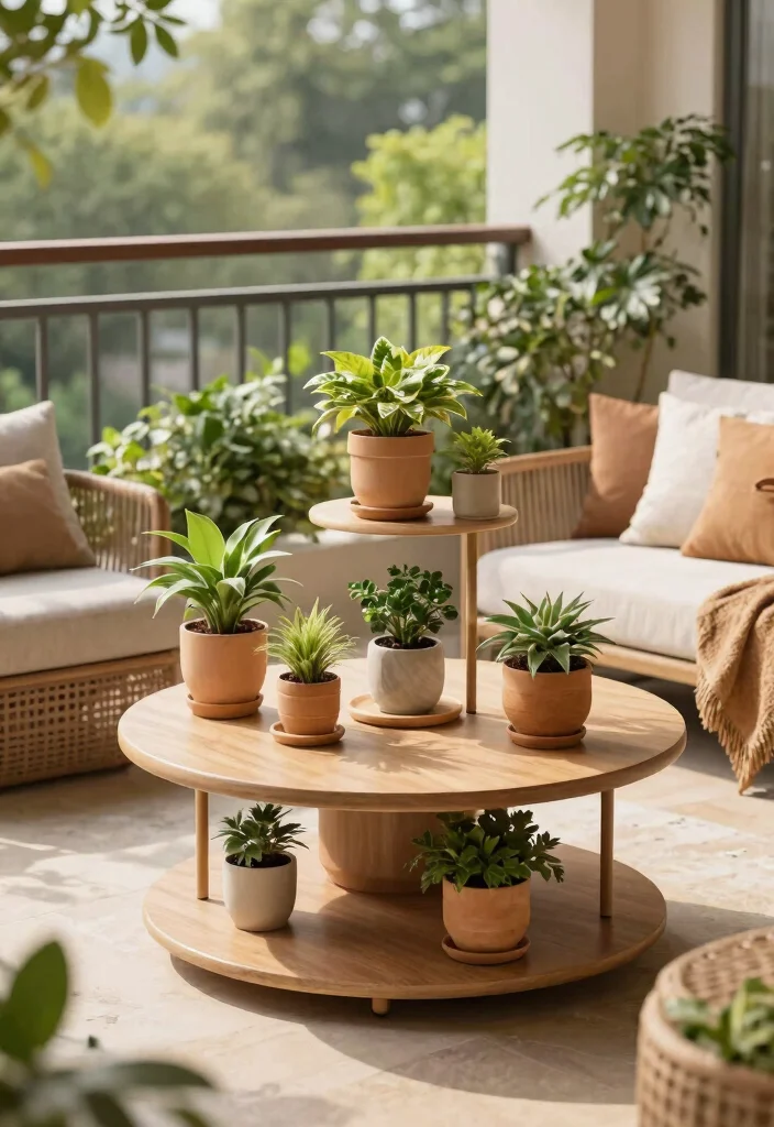 10 Modern Balcony Plant Stand Ideas for Small Apartments 6. Multi Functional Furniture with Built In Plant Stands 0