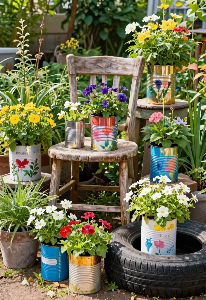 10 Modern Outdoor Planter Designs for a Polished Yard 7. Upcycled Planters 0