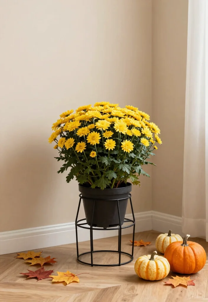 10 Modern Wire Plant Stand Ideas for Minimalist Homes 10. Seasonal Styling 0