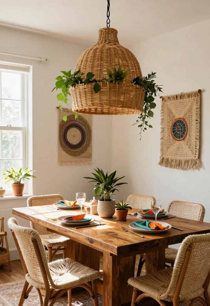 10 Natural Wicker Plant Stand Ideas for a Boho Vibe 1. Chandelier of Wicker 0