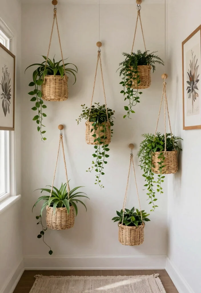 10 Natural Wicker Plant Stand Ideas for a Boho Vibe 5. Bohemian Hanging Stands 0