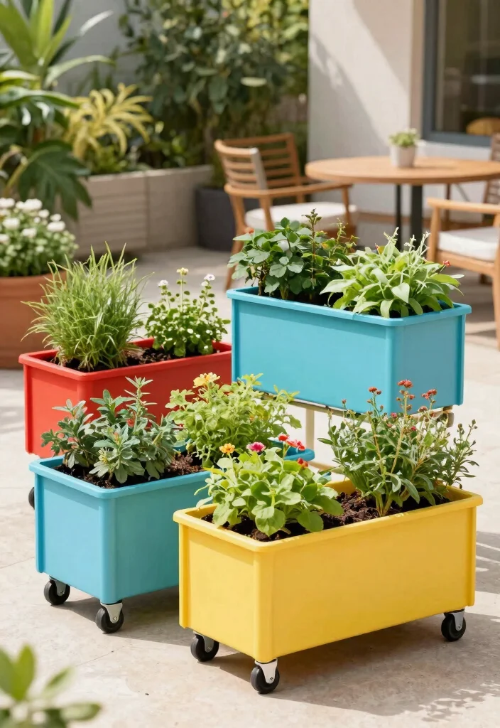 10 Professional Outdoor Planter Box Designs for Small Spaces 10. Portable Planter Boxes 0