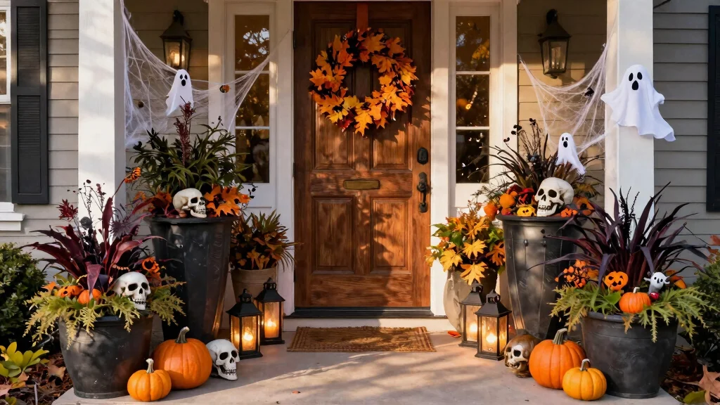 10 Spooky Outdoor Halloween Planter Ideas for Your Entrance