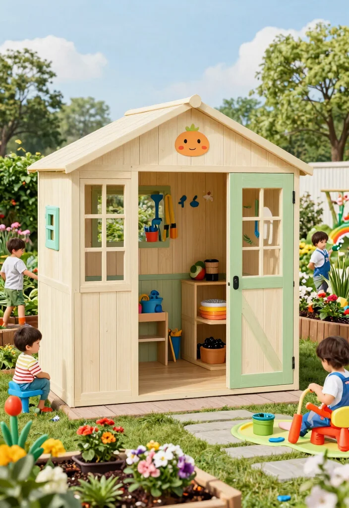 10 Sturdy Brick Garden Shed Ideas That Last a Lifetime 9. Family Friendly Garden Shed 0