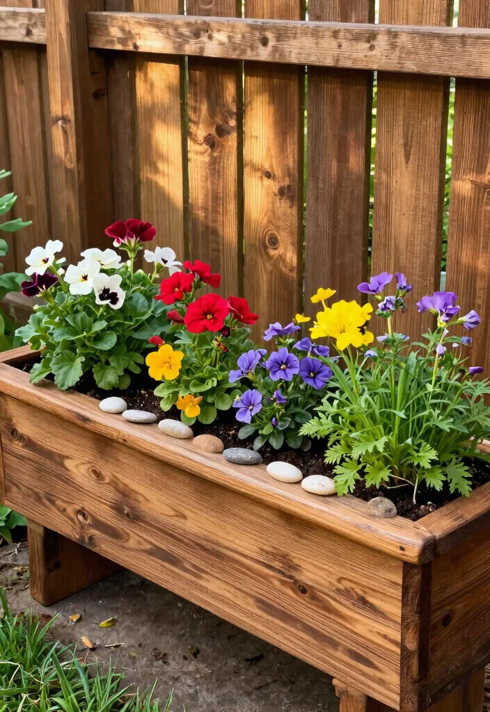 10 Warm Wood Planter Ideas for Outdoor Natural Aesthetic 9. Rustic Wooden Trough Planters 0