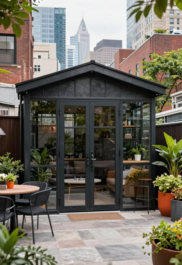 11 Beautiful Garden Shed with Porch Ideas Extra Comfort 10. Urban Chic 0