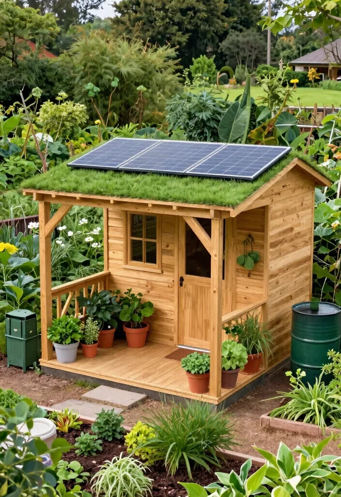 11 Beautiful Garden Shed with Porch Ideas Extra Comfort 4. Eco Friendly Oasis 0