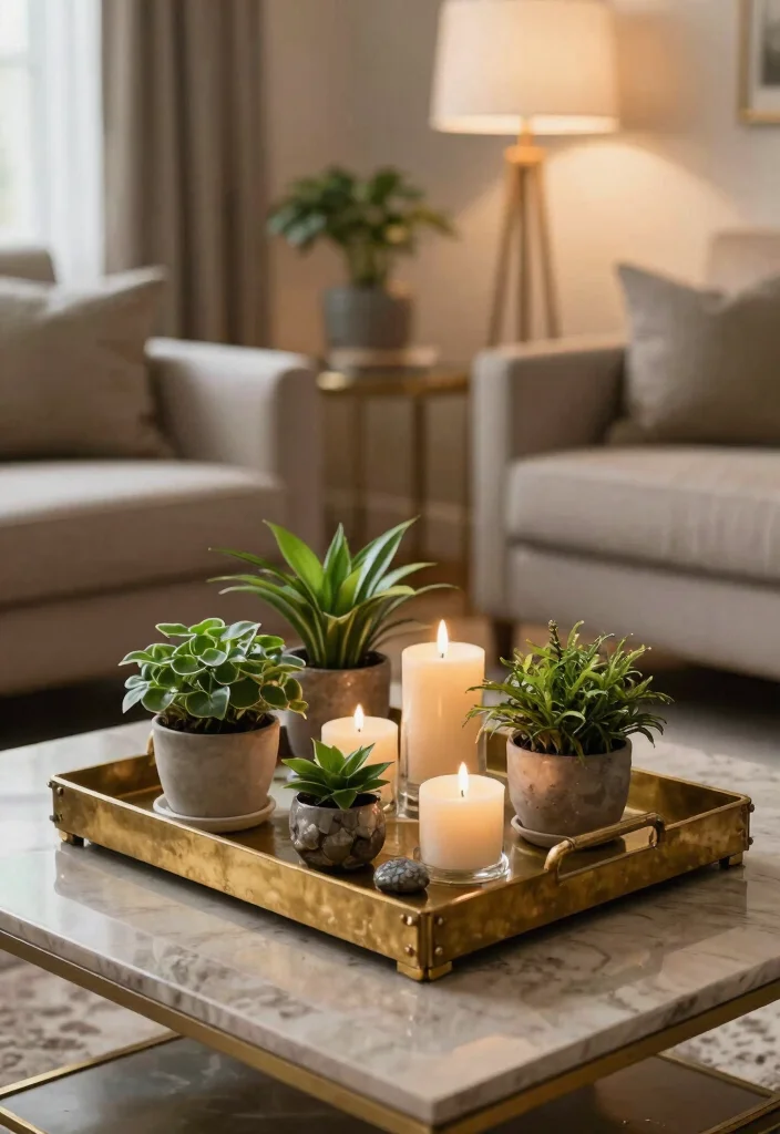 11 Best Living Room Plant Stand Ideas for Every Interior 11. Creative Plant Display with Decorative Trays 0