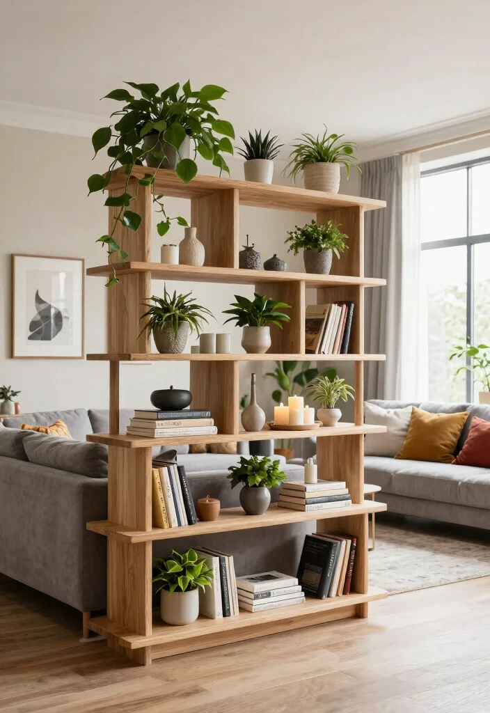 11 Best Living Room Plant Stand Ideas for Every Interior 3. Multi functional Plant Shelves 0