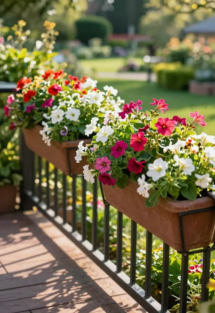 11 Best Outdoor Deck Planter Ideas for Summer Vibes 4. Rail Planters for Optimizing Space 0