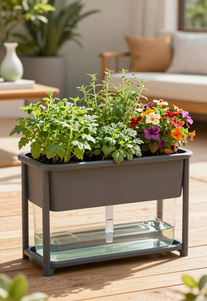 11 Best Outdoor Deck Planter Ideas for Summer Vibes 6. Self Watering Planters for Low Maintenance 0