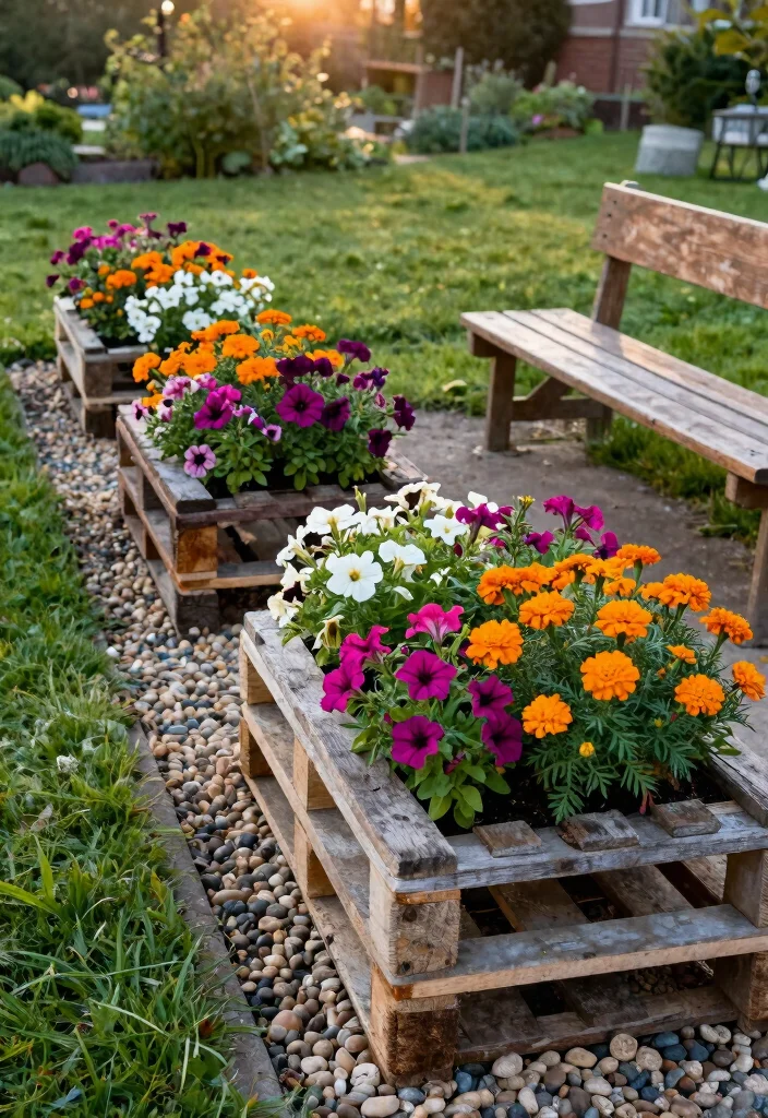 11 Best Outdoor Pallet Planter Ideas for Small Urban Spaces 2. Rustic Flower Boxes 0