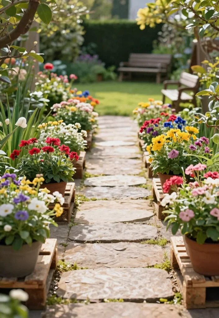 11 Best Outdoor Pallet Planter Ideas for Small Urban Spaces 5. Mini Garden Pathway 0