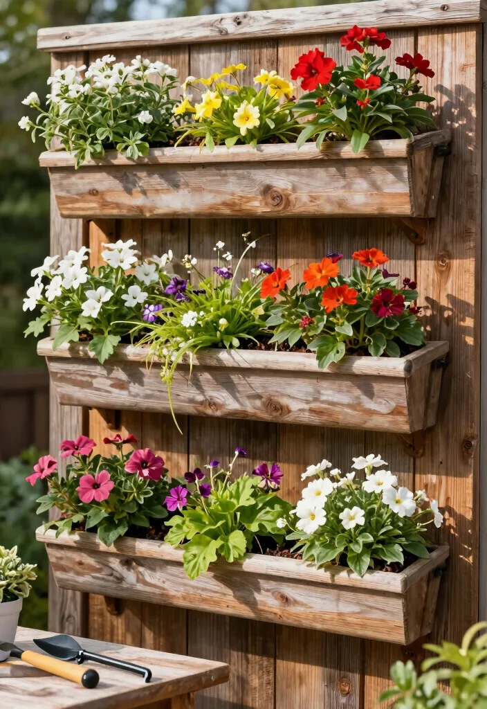 11 Best Outdoor Trough Planter Ideas for Modern Yards 4. DIY Vertical Troughs on a Wall 0