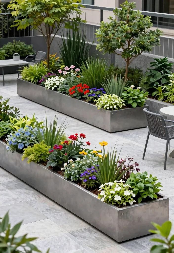 11 Best Outdoor Trough Planter Ideas for Modern Yards 8. Contemporary Metal Troughs 0